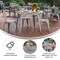 Flash Furniture 31.5 SQ Dining Table Brown Poly Top/Silver Frame JJ-T14619-80-BRSL-GG - alternate 2